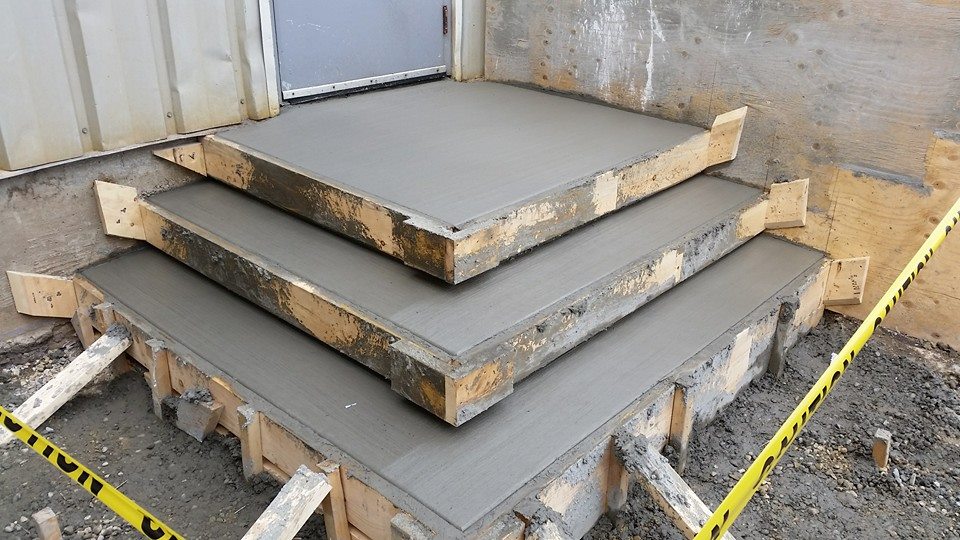 commercial, stairs, broomed