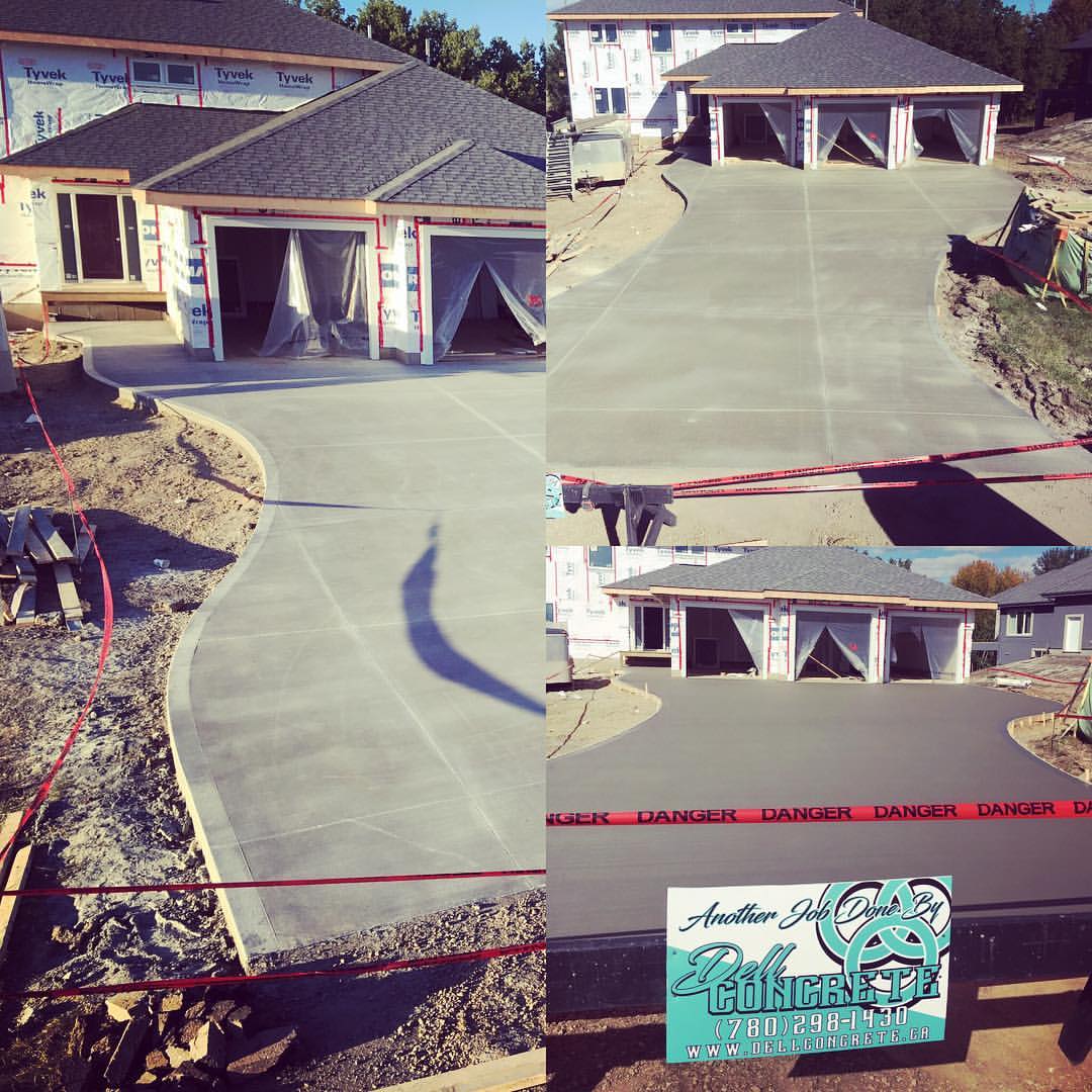 residential, driveway, broomed