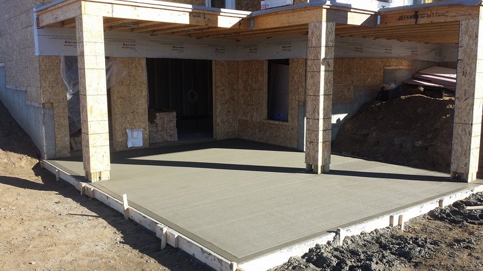 residential, patio, broomed